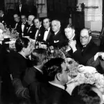 Foto do banquete em homenagem à Cásper Líbero - 1